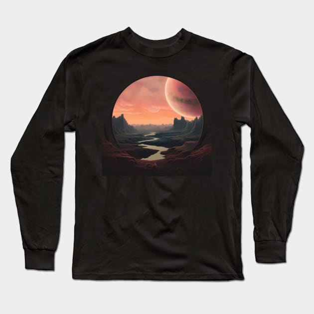 Space Planet Long Sleeve T-Shirt by Khroma Koven Atelier